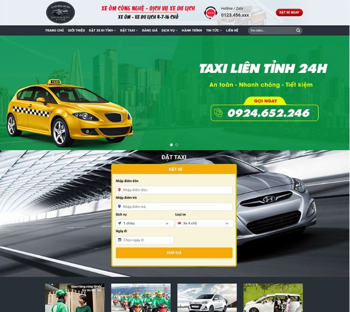 Thiết kế Website đặt xe sân bay – đưa đón đi tỉnh