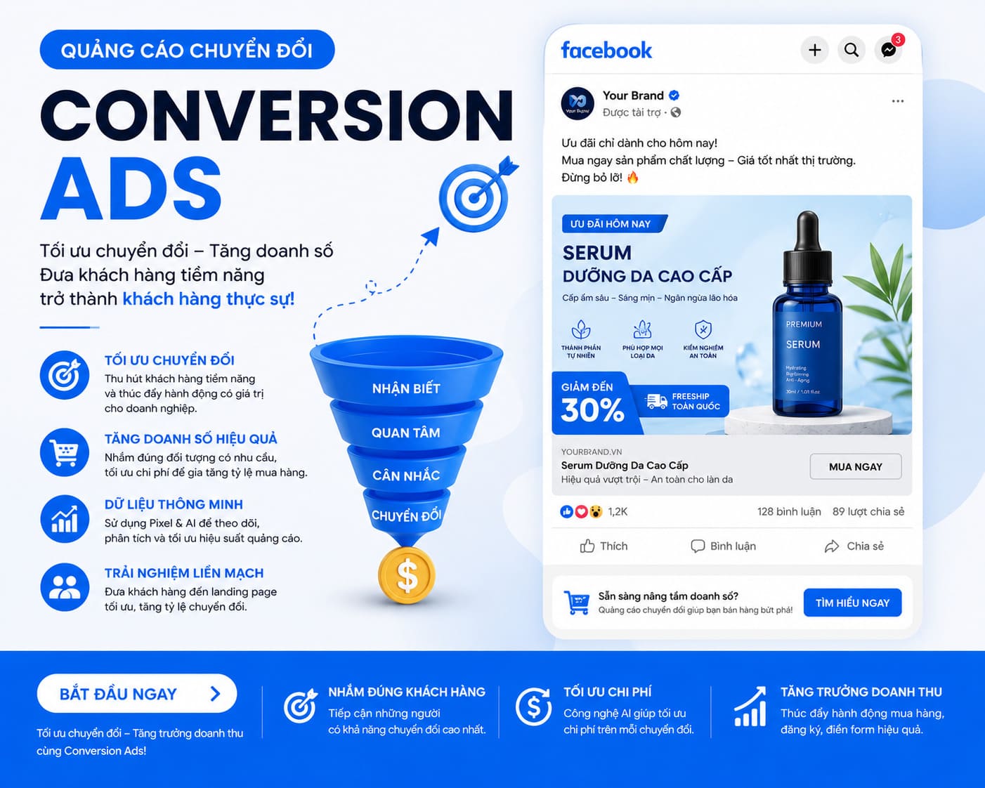 Quảng cáo chuyển đổi Conversion Ads trên Facebook tại Bình Tân