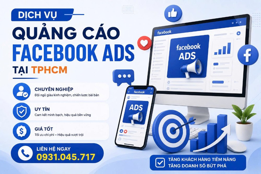 Dịch vụ quảng cáo Facebook Ads giá tốt tại TPHCM khu vực Tân Bình