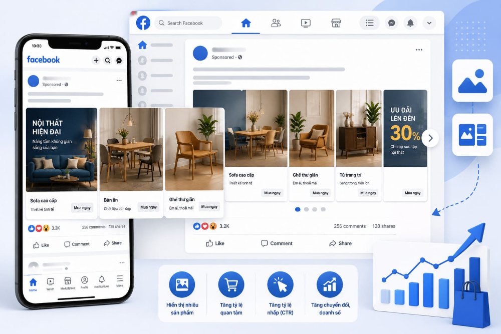 Quảng cáo dạng băng chuyền Carousel Ads tại Thủ Đức