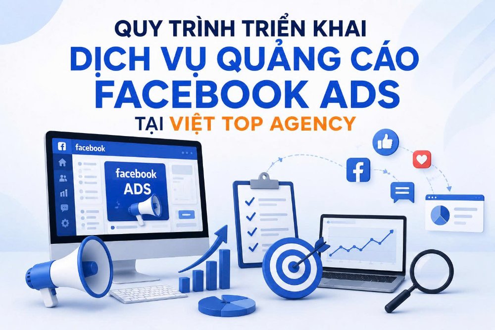 Quy trình triển khai quảng cáo Facebook Ads chuyên nghiệp của Việt Top